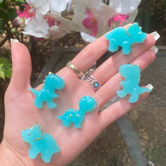 Dinosaur Magnets Blue Teal PACK OF 4 🦕 🦖 - Picture 9 of 15